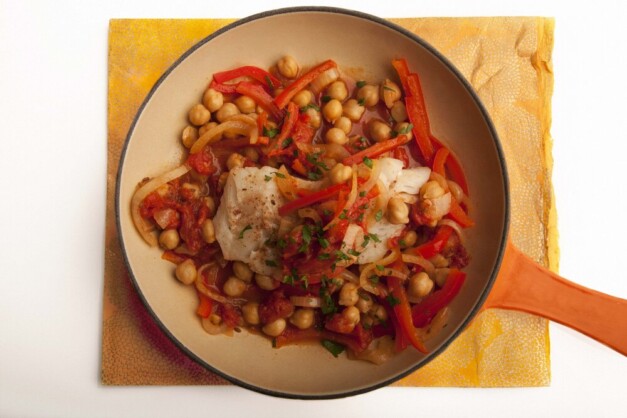 Spanish Style Cod WithChickpeas and Peppers